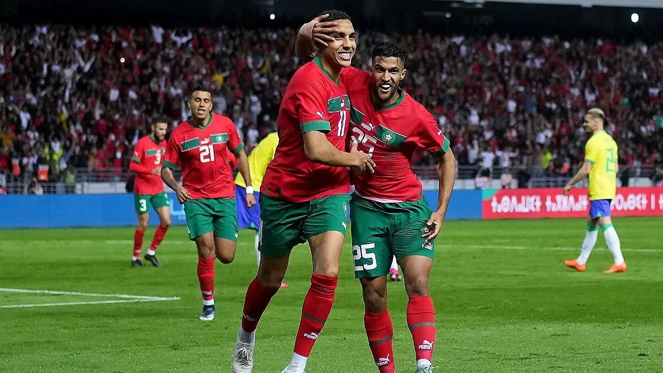 Morocco Secures Impressive 2-1 Win Over Brazil in International Friendly