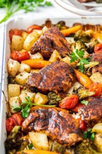 Balsamic Glazed Chicken with Roasted Vegetables